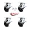 Service Caster 5 Inch Rubber on Steel Caster Set with Roller Bearing 4 Brake and 2 Swivel Lock SCC-35S520-RSR-SLB-BSL-2-SLB-2 - alternate 4